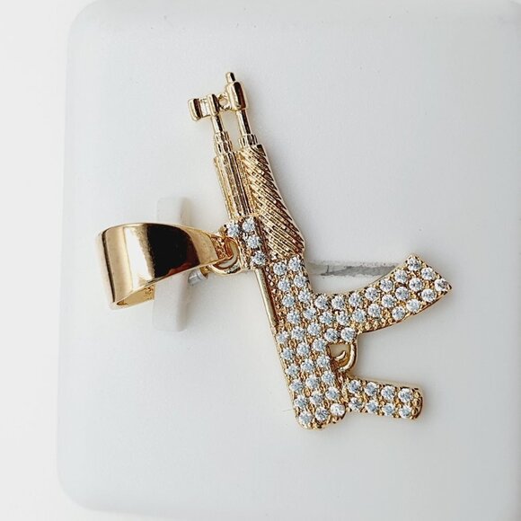 "14K Gold Plated Cubic Zircon Pendant, INUS1BR071 - Picture 9 of 10